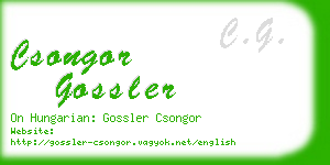 csongor gossler business card